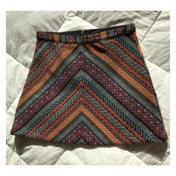 Tribal\Tweed Mini Skirt - Picture 2 of 6